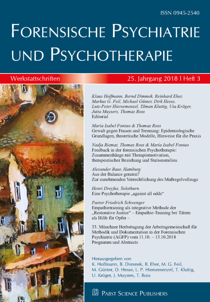 Forensische Psychiatrie und Psychotherapie 2018-3