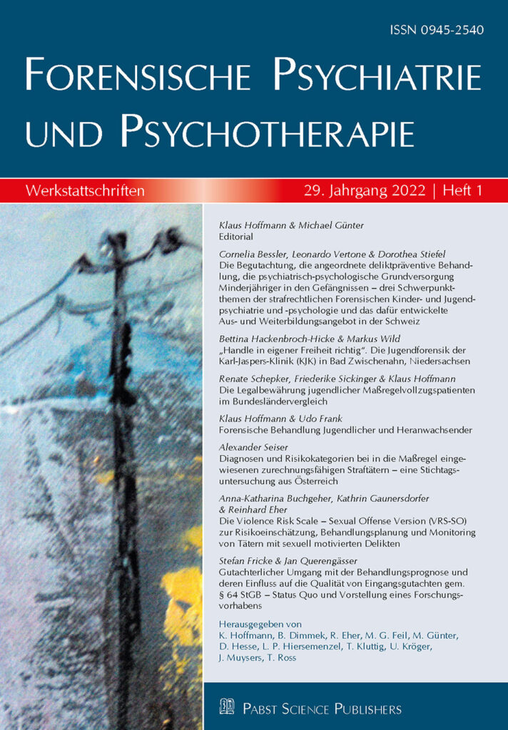 Forensische Psychiatrie und Psychotherapie 2022-1