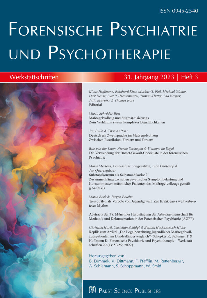 Forensische Psychiatrie und Psychotherapie 2023-3