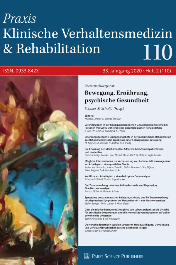 Praxis Klinische Verhaltensmedizin & Rehabilitation 20-2