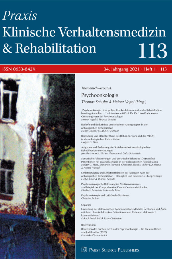 Psychosoziale und Medizinische Rehabilitation 21-1