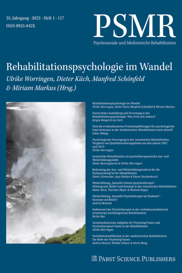 Psychosoziale und Medizinische Rehabilitation 22-1