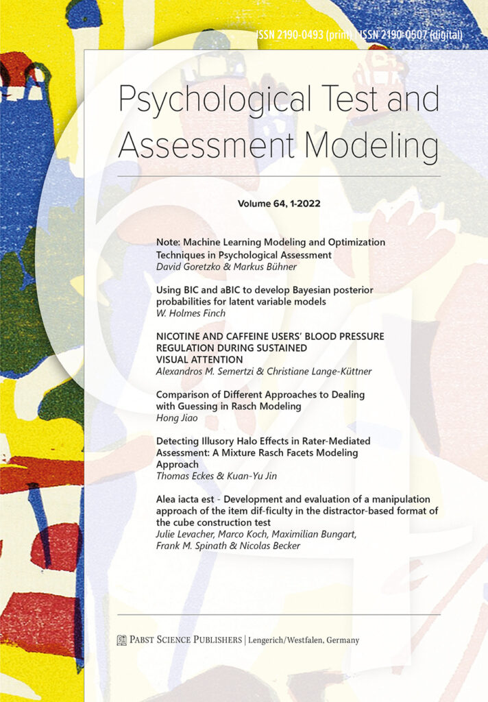 Psychological Test and Assessment Modeling 2022-1