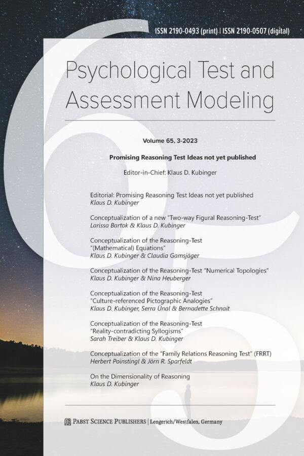 Psychological Test and Assessment Modeling 23-3