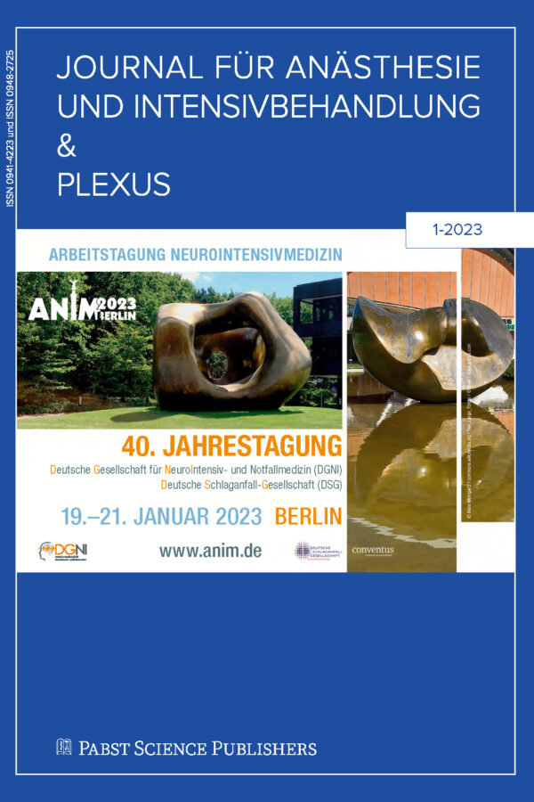 Journal für Anästhesie und Intensivbehandlung & Plexus 23-1