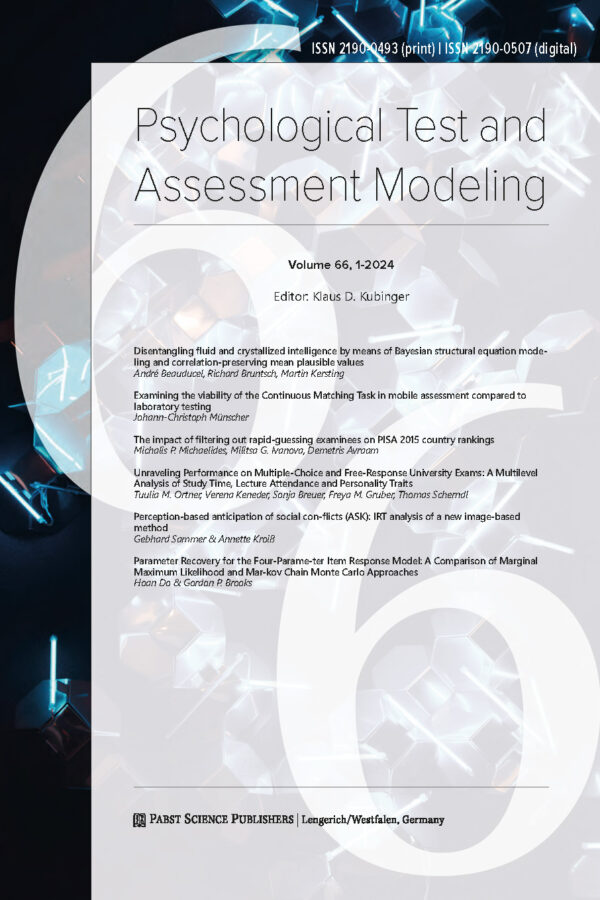 Psychological Test and Assessment Modeling 24-1