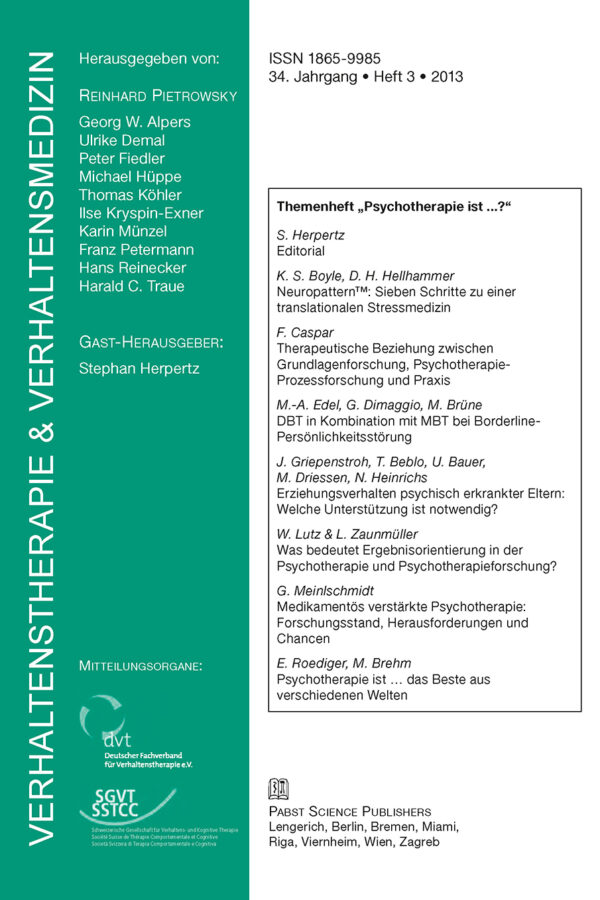 Verhaltenstherapie & Verhaltensmedizin 13-3