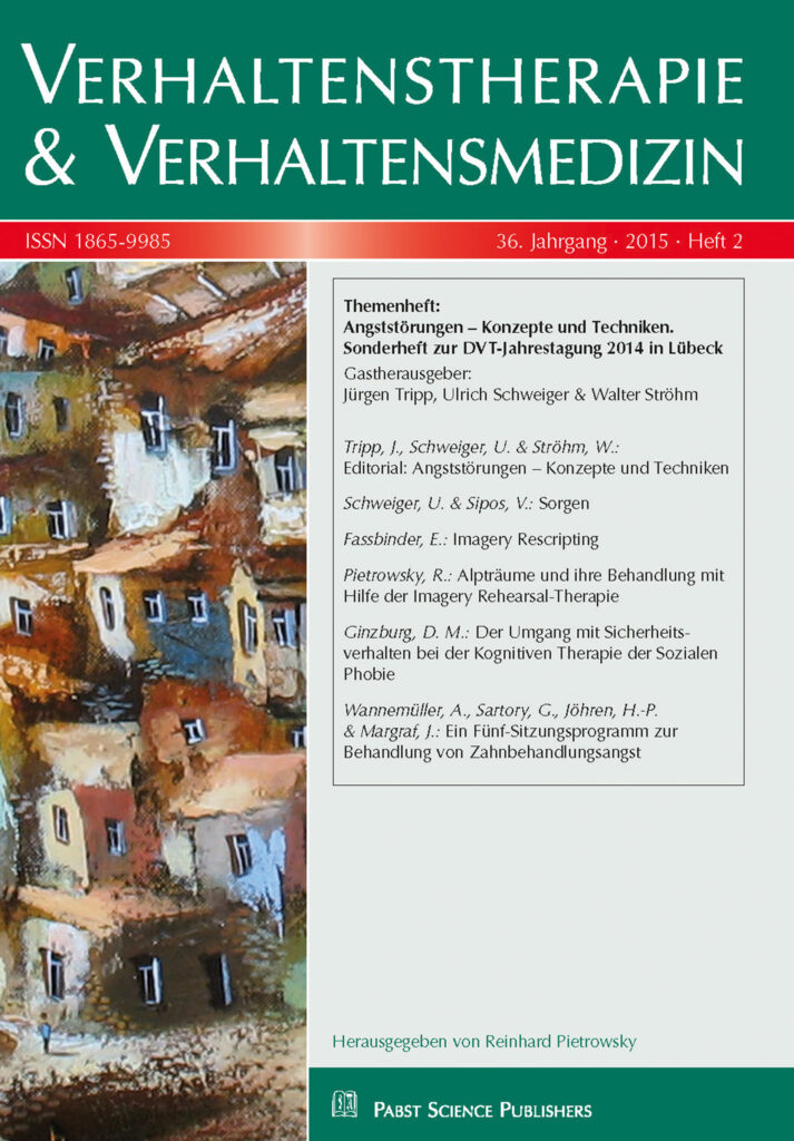 Verhaltenstherapie & Verhaltensmedizin 2015-2