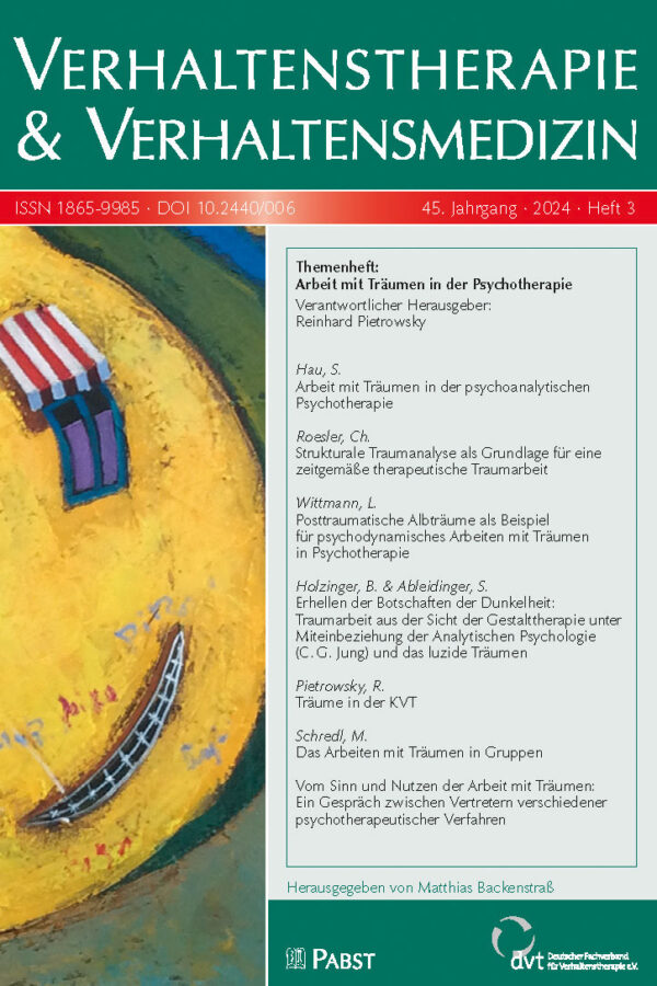 Verhaltenstherapie & Verhaltensmedizin 24-3
