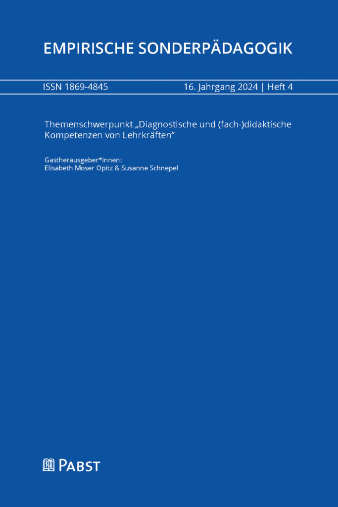 Empirische Sonderpädagogik 2024-4