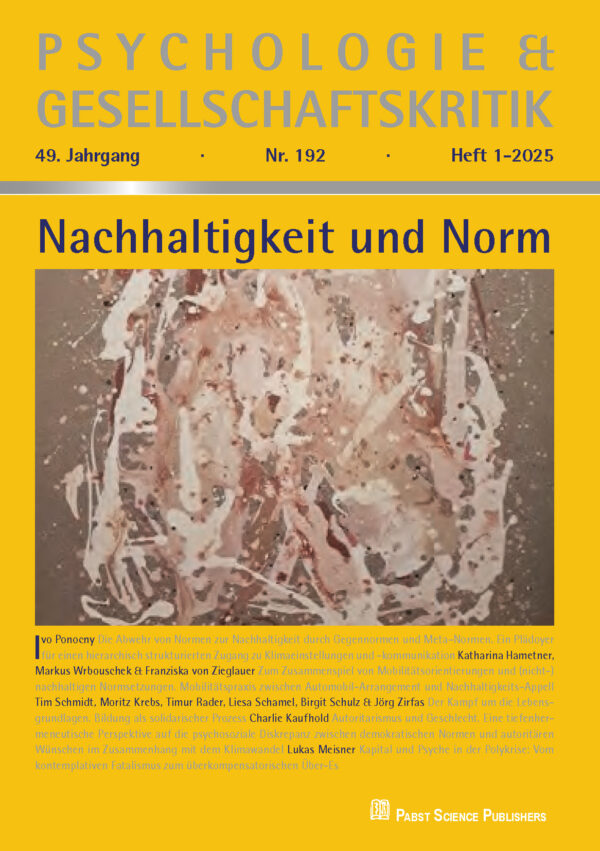 Psychologie & Gesellschaftskritik 2025-1