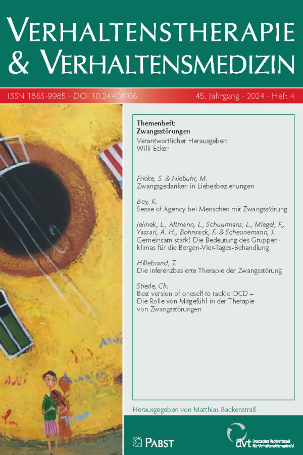 Verhaltenstherapie & Verhaltensmedizin 24-4