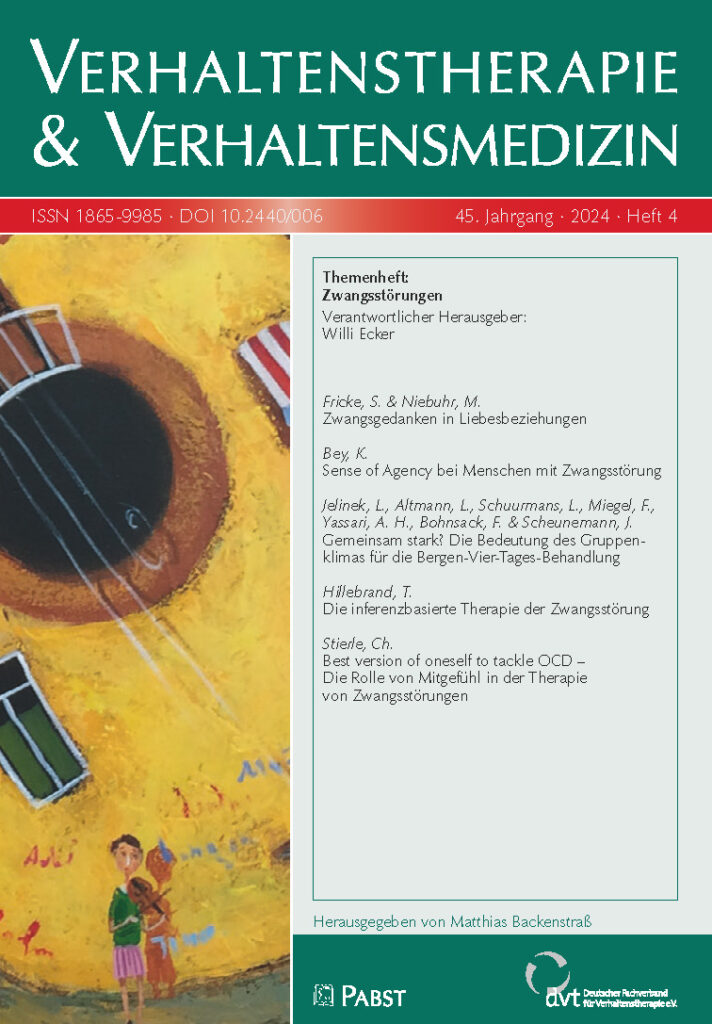 Verhaltenstherapie & Verhaltensmedizin 2024-4